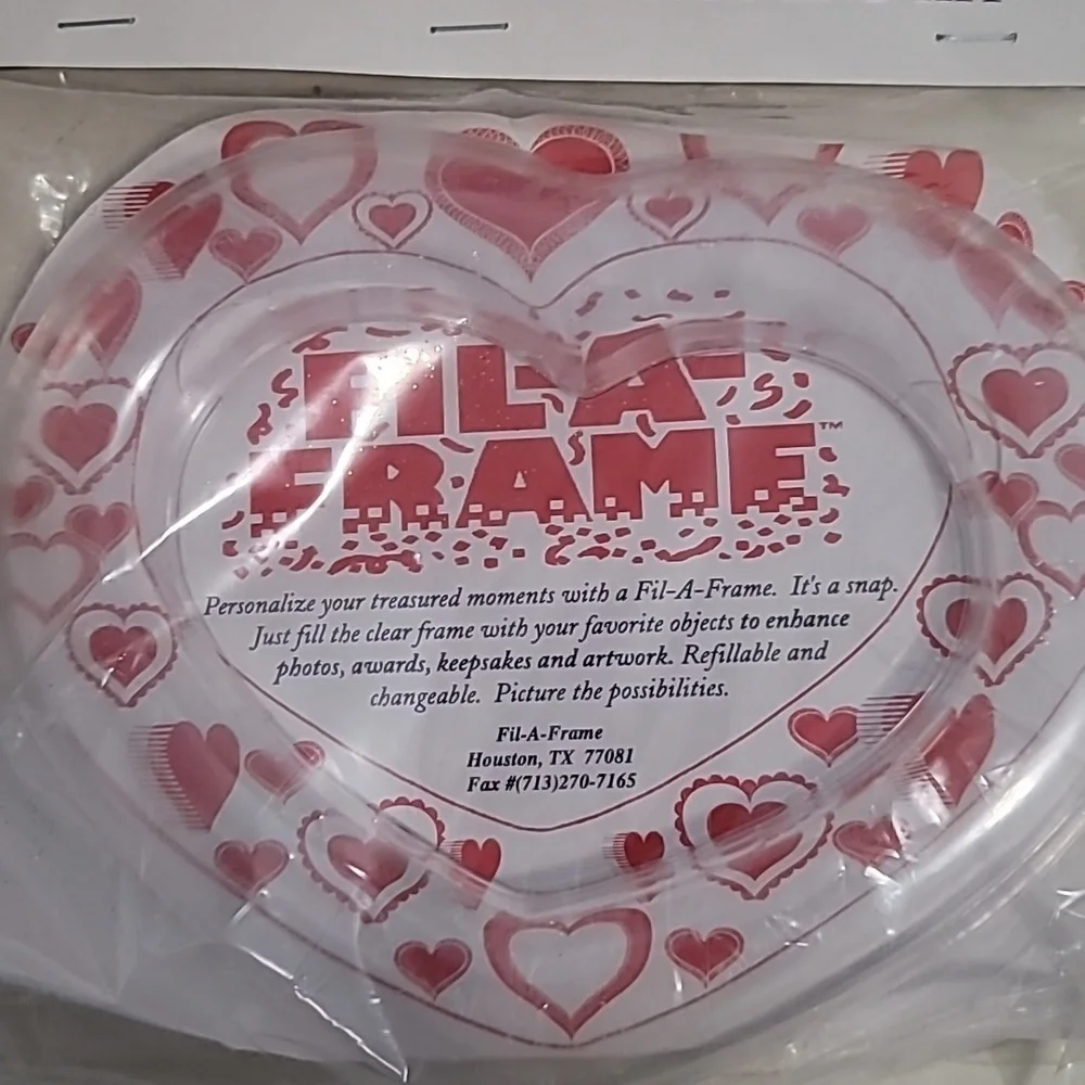 Vintage Picture Frame Acrylic Fil-A-Frame (Craft Frames) (1990s)‎ - Heart